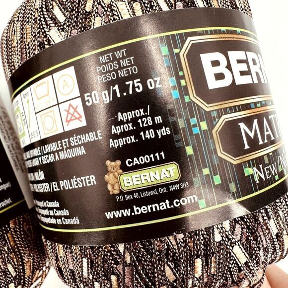 Bernat Matrix Ladder Ribbon Yarn NATURAL NETWORK Pale Pink Gold (2) Balls - Picture 6 of 8